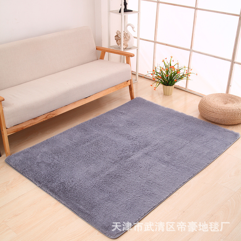 Alfombra de Pelo Largo de Seda Sintética para Sala de Estar, Dormitorio, Junto a la Cama, Resistente a las Manchas y Fácil de Cuidar, Alfombra de Dormitorio