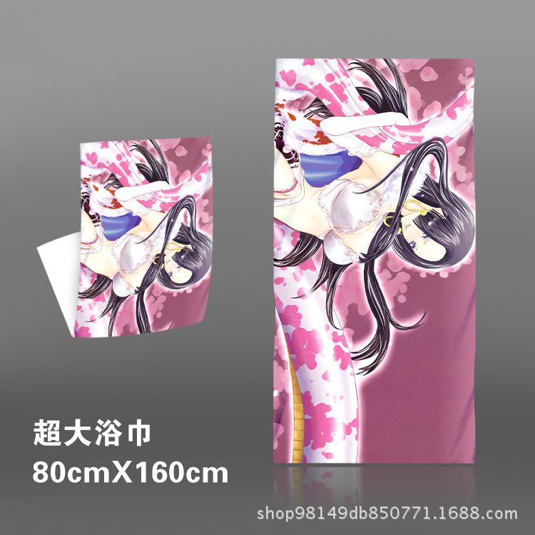 海贼王毛巾航海王路飞娜美女帝艾斯乔巴日本二次元定制浴巾