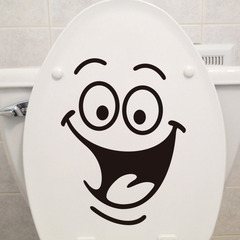 Kunshang's new model creates SMILE smiling face toilet stickers, bathroom decorative wall stickers, cross-border stable supply manufacturer