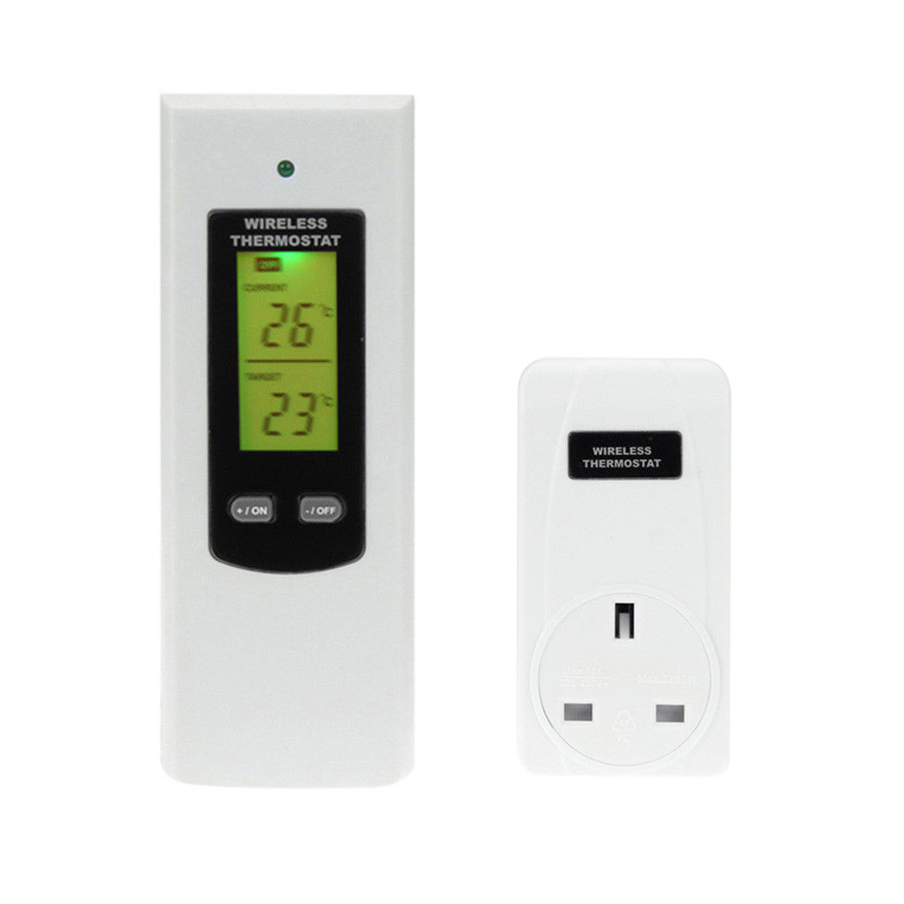 Plug In Thermostat Digital Electric Wireless RF Greenhouse Temperature
