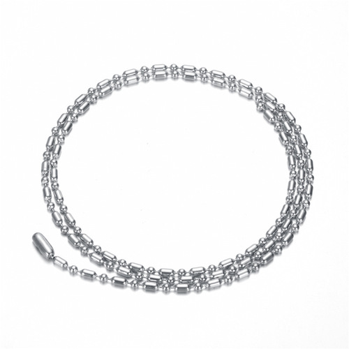 Supplier offers 60cm stainless steel square link chain, snake chain, men's titanium steel silver-plated necklace accessory