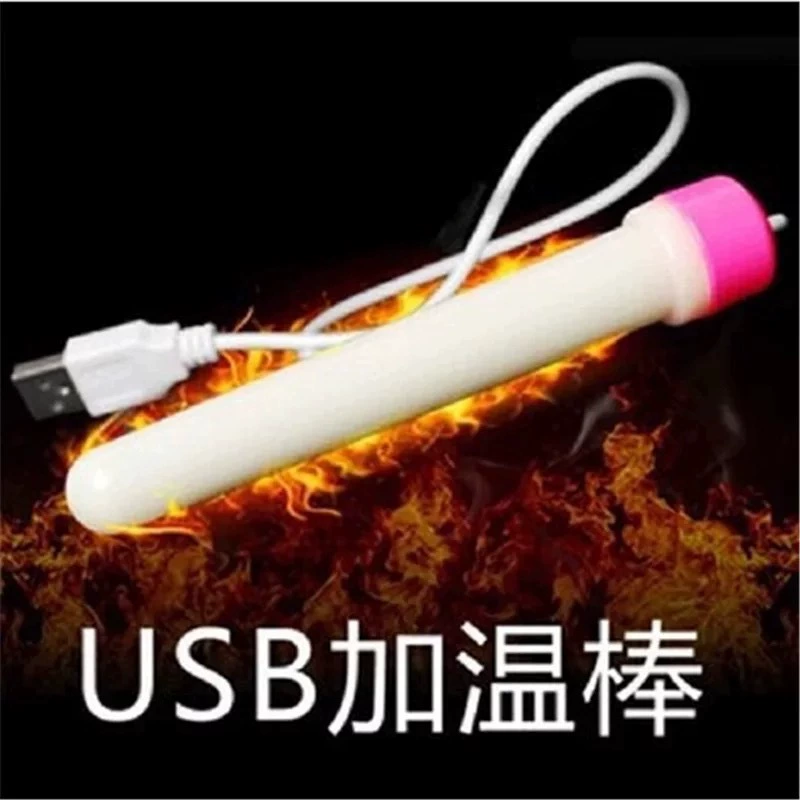 USB нагревательная стержень для взрослых игрушек, ABS, быстрое прогревание 3–5 мин, портативный карманный размер 10 см