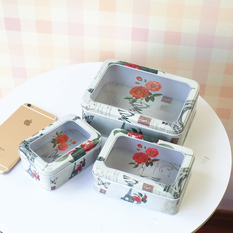 三件套铁盒食品盒子蛋糕盒收纳盒喜糖盒饼干盒包装密封礼盒密封盒