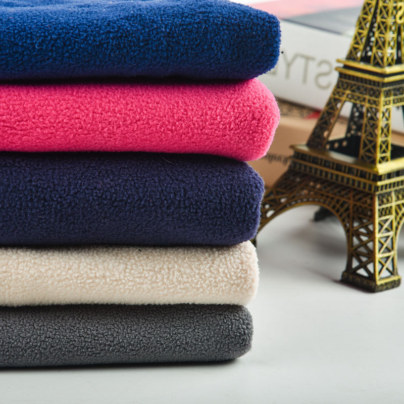 厂家现货摇粒绒 针织毛绒面料 休闲运动服睡衣时装面料