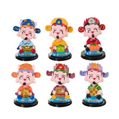 Lucky Craft Treasurer Shaking head Doll vehicle Interior trim Supplies Shaking head Decoration Car ornaments