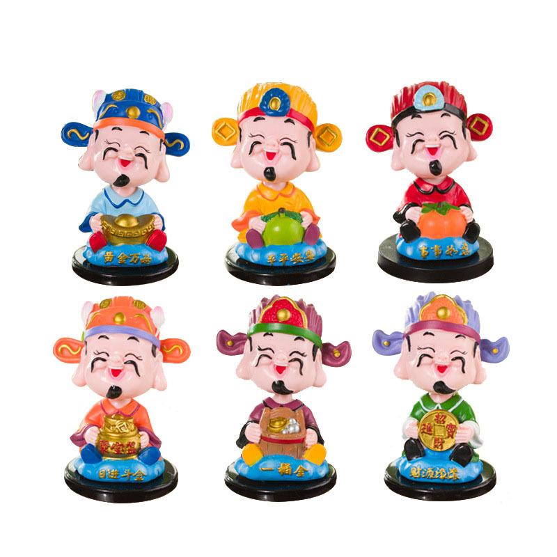Lucky Craft Treasurer Shaking head Doll vehicle Interior trim Supplies Shaking head Decoration Car ornaments