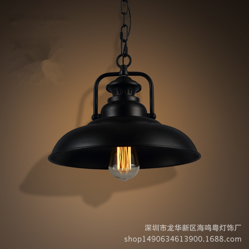 工业风复古铁艺loft吊灯酒吧台创意咖啡馆网咖铁艺锅盖吊灯-阿里巴巴