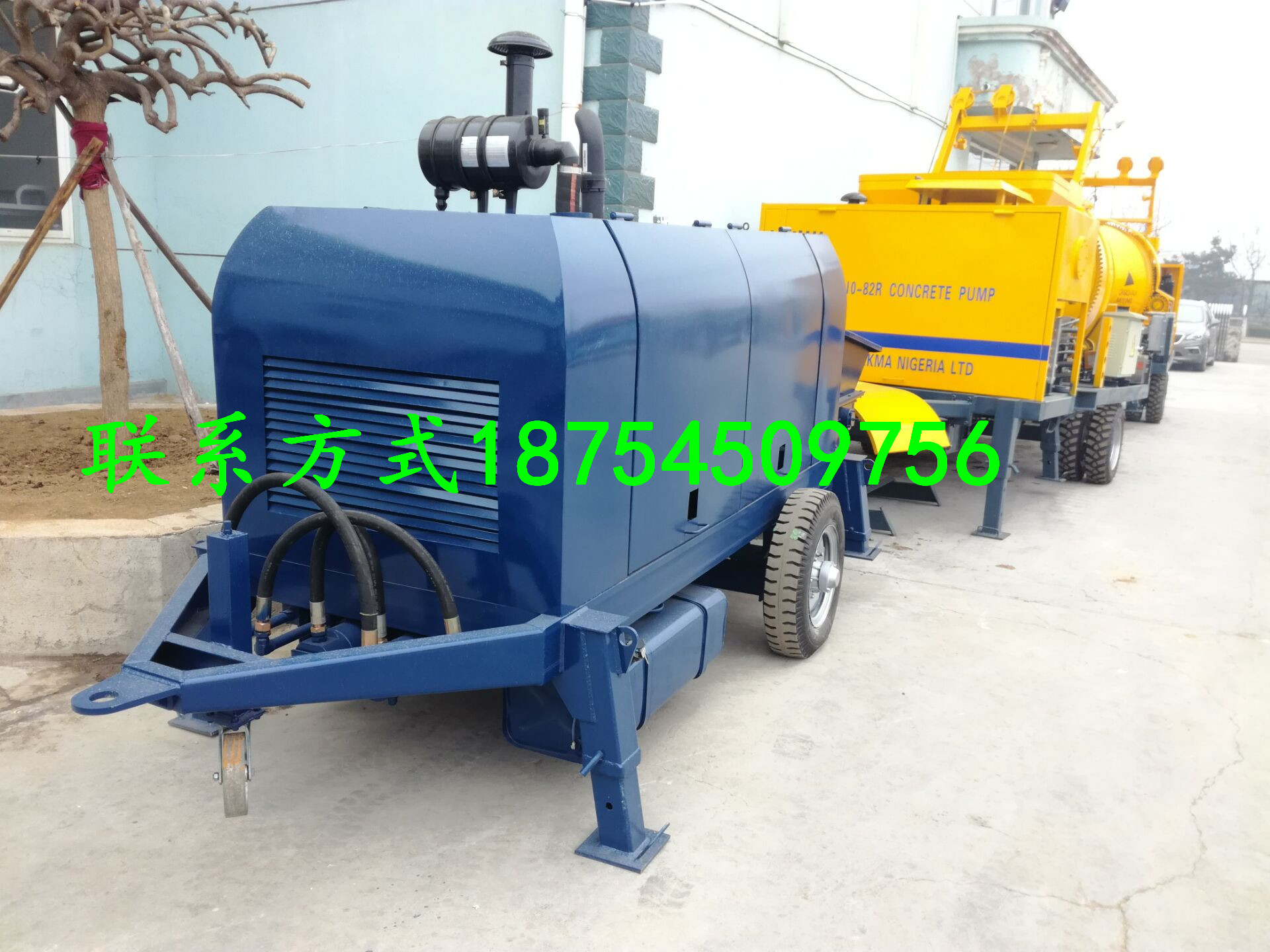 HBTS50-12-80R Concrete Pump 柴油动力混凝土输送泵 50柴油地泵-阿里巴巴