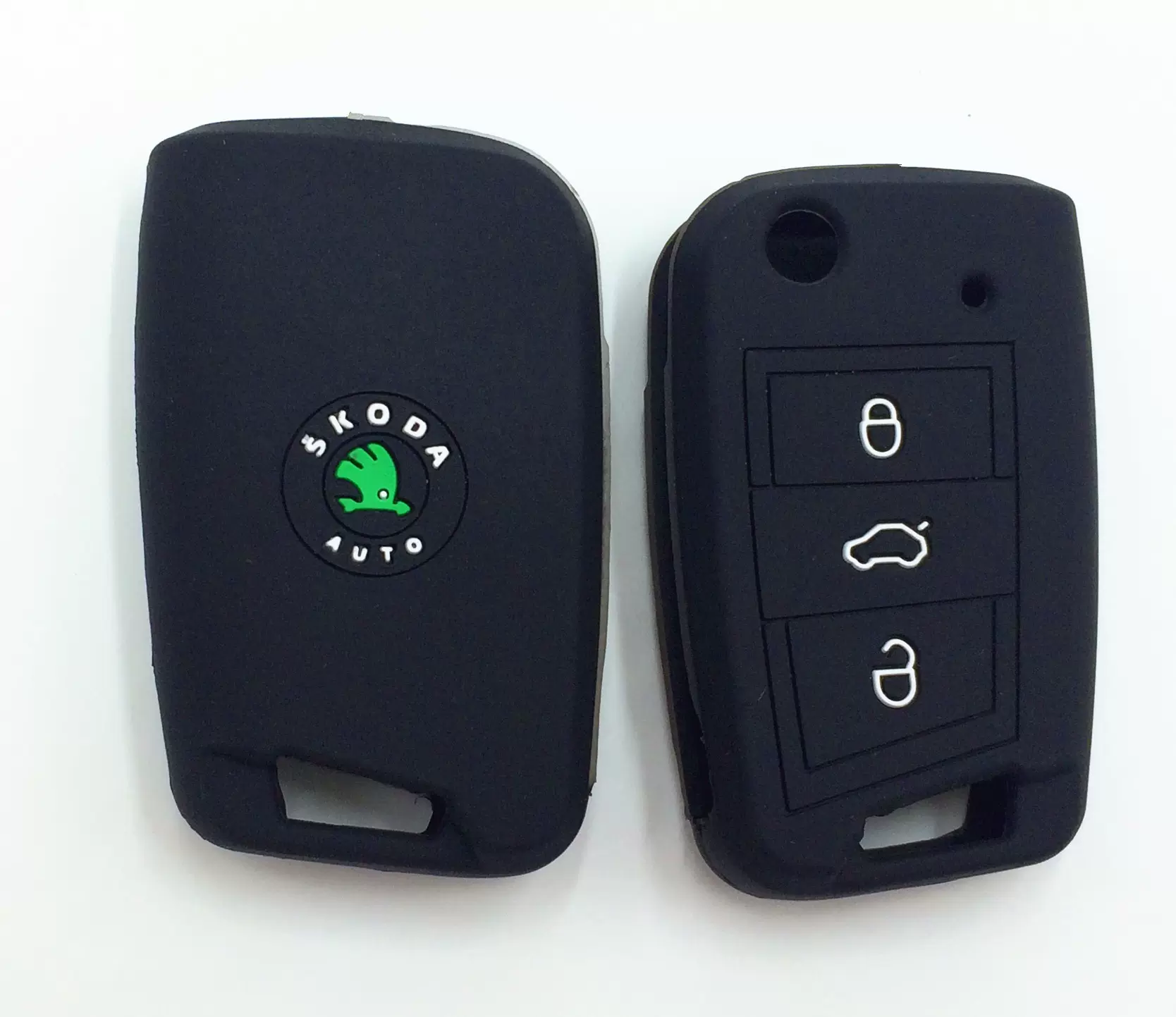 适用于新斯柯达明锐晶锐速派3键硅胶钥匙套斯柯达汽车钥匙包