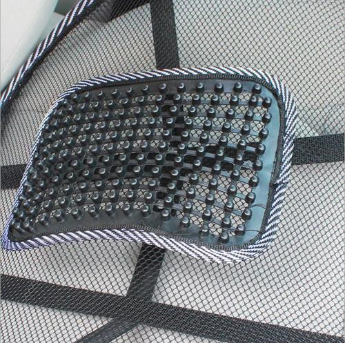 Factory Wholesale Summer Ice Silk Honeycomb Mesh Fabric Massage Small Leather Dots Car Waist Support Cushion Waist Pillow Office Home