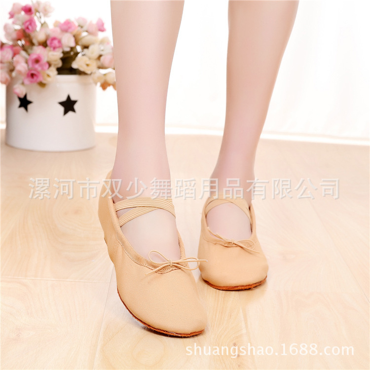 Canvas Big Sole Teacher Shoes Ballet Dance Shoes Cat Claw Shoes with Soft Sole Practice Yoga Performance Yangko Indoor