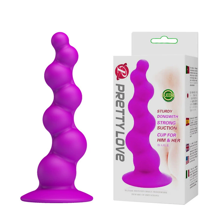 Backcourt plug anal stimulation silicone beads backcourt massager anal plug adult sex toy manufacturer
