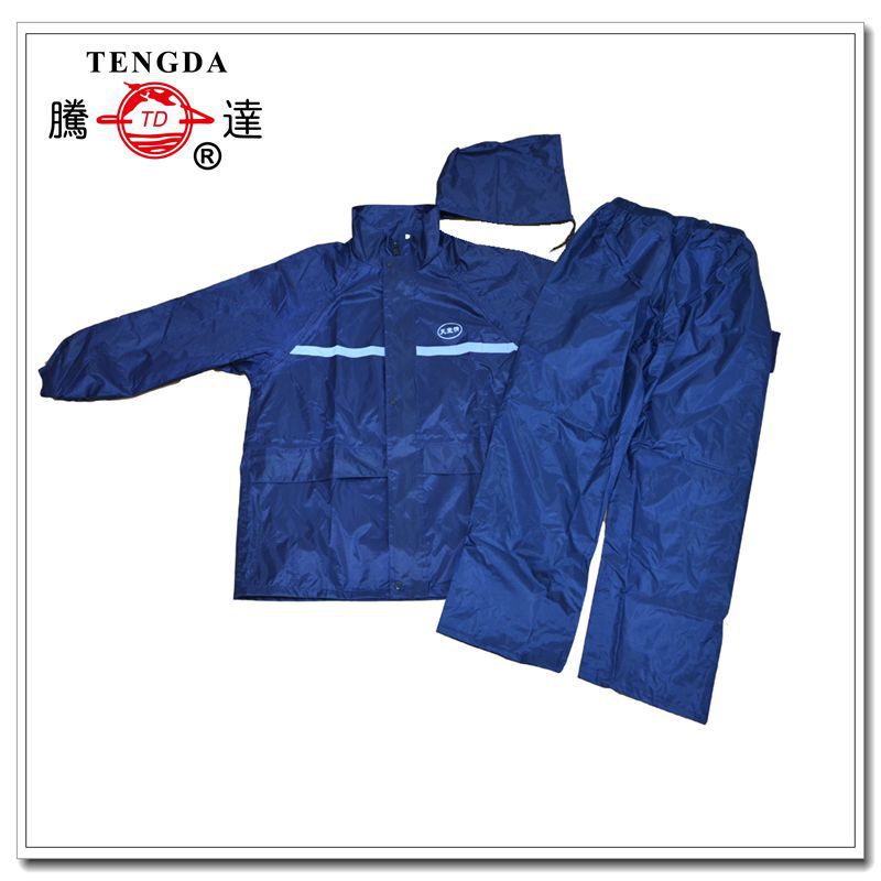 Construction Site Reflective Raincoat Construction Site Raincoat Labor Protection Double Layer Rain Pants Raincoat Beef Tendon Split Raincoat