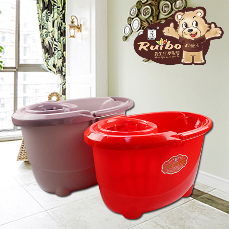 Ruibo Plastic Floor Bucket Household Household Cleaning Appliances Wholesale Thickened Floor Cloth Bucket with Pulley Ruibo Plastic Floor Bucket Household Household Cleaning Appliances Wholesale Thickened Floor Cloth Bucket with Pulley