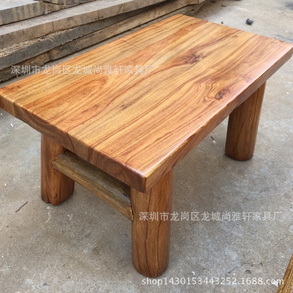 Modern simplicity Solid wood coffee table Log Red Old material Tea Service a living room Small apartment leisure time tea table Camphor wood furniture