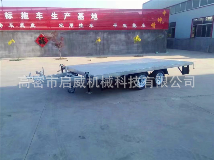3吨对镀锌拖车   出口型平板拖车  拖车配件车轴厂家供应