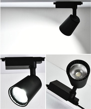 LEDcob轨道灯射灯20W30W 全套服装店背景墙展厅帕灯明装商铺高亮