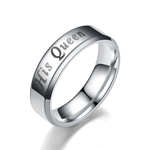 European and American Best-Selling New Herking His Queen Queen Fashion Couple's Ring Pair Manufacturer's Hot Selling Item