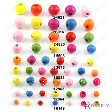 DIY��Ʒ��� 6-20MM ����ľ�� Բ�� ������ ��ɫ �ֹ��������