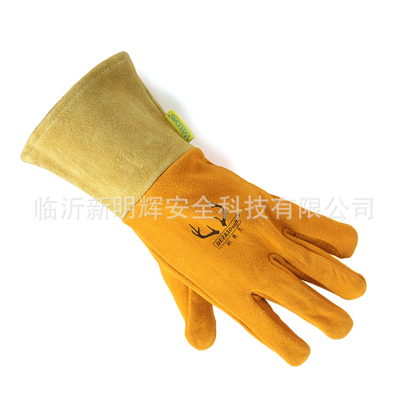 【WELDAS 威特仕】10-2327驯鹿王金黄色鹿二层皮中袖筒款
