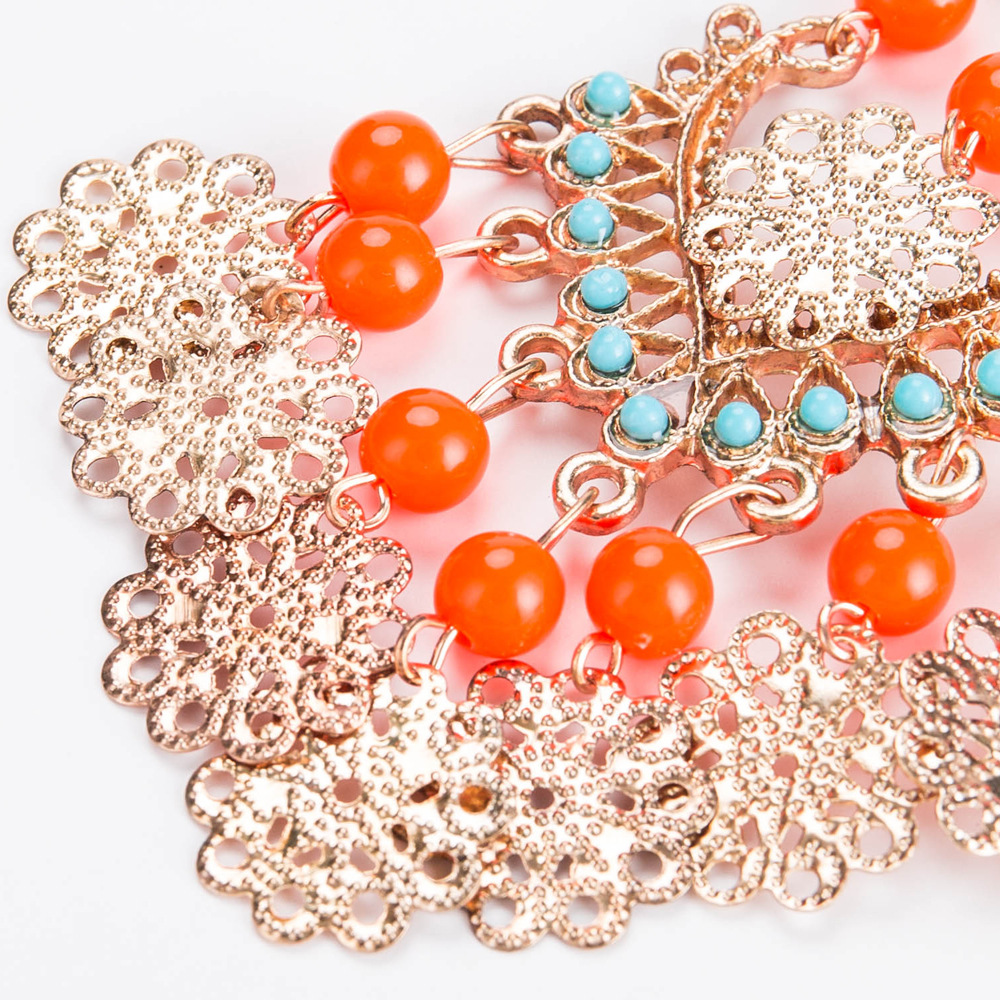 Exotic alloy plating earring (Orange)NHJE0483-Orange