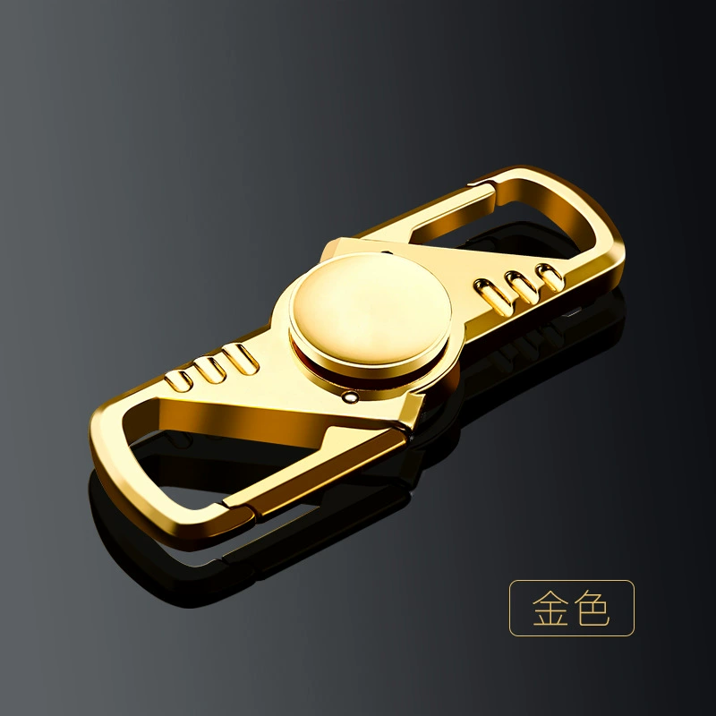 Spinning top for finger, men's keychain, metal creative car keys, direct factory sales