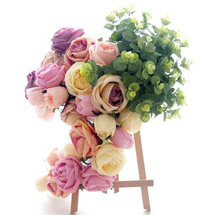 High -quality concubine rose head 240 Pan cloth cloth material flower wall silk flowers contain foam fruit wedding simulation flowers