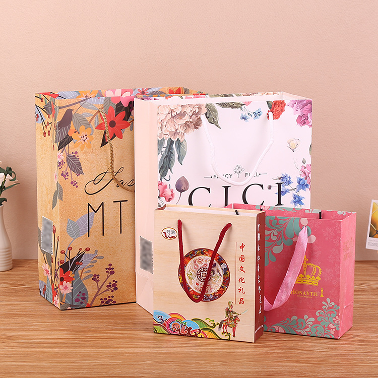 厂家彩印手提袋定做 中国风中秋礼品创意包装袋 首饰礼物包装纸袋