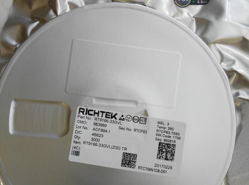 RT9166-33GVL 代理销售 RT原装/立錡 全新 现货优惠 可出样品!!!