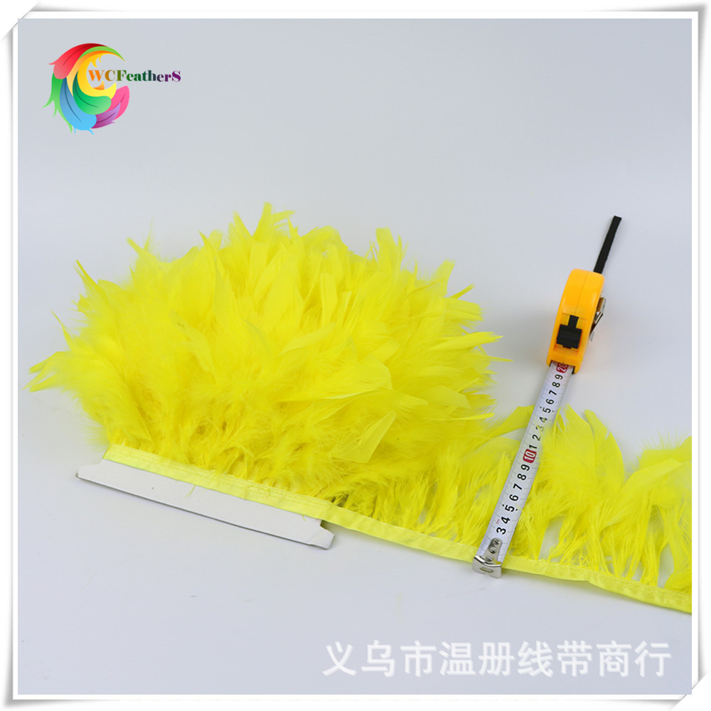 温册羽毛热卖火鸡毛花边车载娃娃装饰裙摆专用演出衣服辅料多色详情图19
