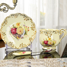 廠家批發歐式陶瓷咖啡杯套裝水杯杯碟美式下午茶配勺禮品