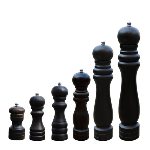 Wooden black manual wooden pepper grinder pepper grinder pepper grinder salt grinder exported to Europe