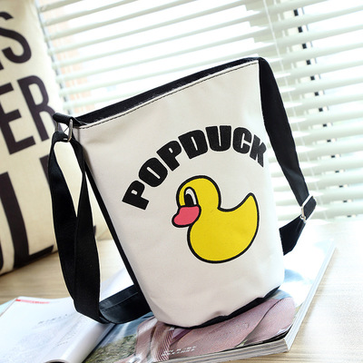 2016新款韩版卡通可爱单肩包斜挎包帆布包水桶圆包女包潮小挎包|ms