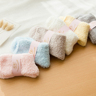 Демисезонные цветные бархатные коралловые утепленные носки, полотенце, оптовые продажи