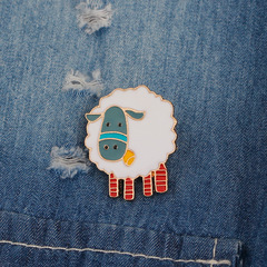 Wish亞馬遜熱銷 卡通可愛動物小羊羔時尚百搭胸針襯衫包包配飾