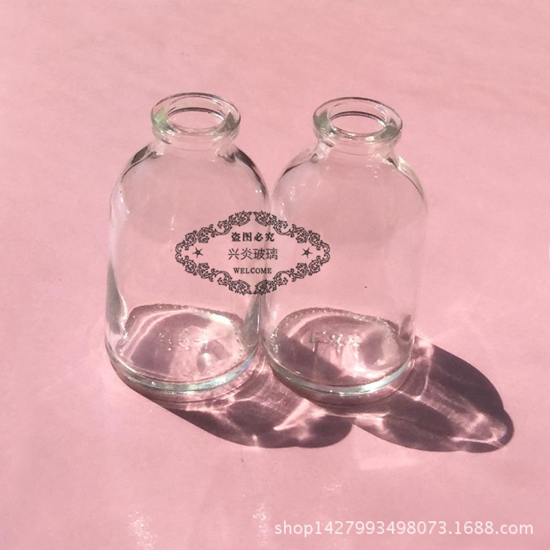 现货供应玻璃瓶  30ML模具透明西林瓶 盐水瓶