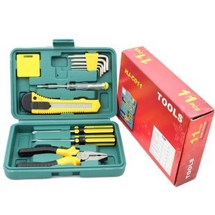 Household tool box combination set car supplies spare work car emergency 11-piece car repair tool kit