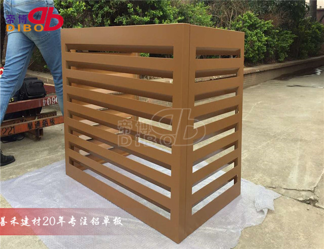 折叠式铝合金空调罩 美化工程专用雕花空调罩