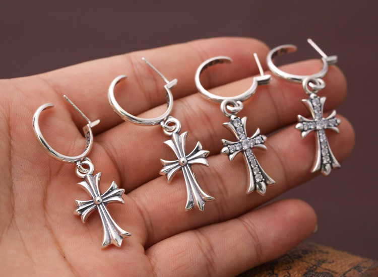 Unisex Silver Earrings