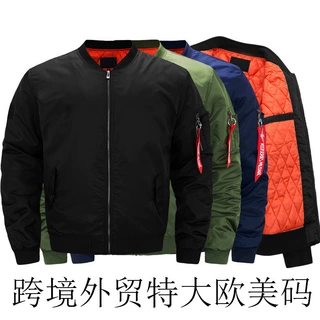 速卖通wish亚马逊跨境欧码美国欧码肥佬特大码男装飞行棉宽松夹克