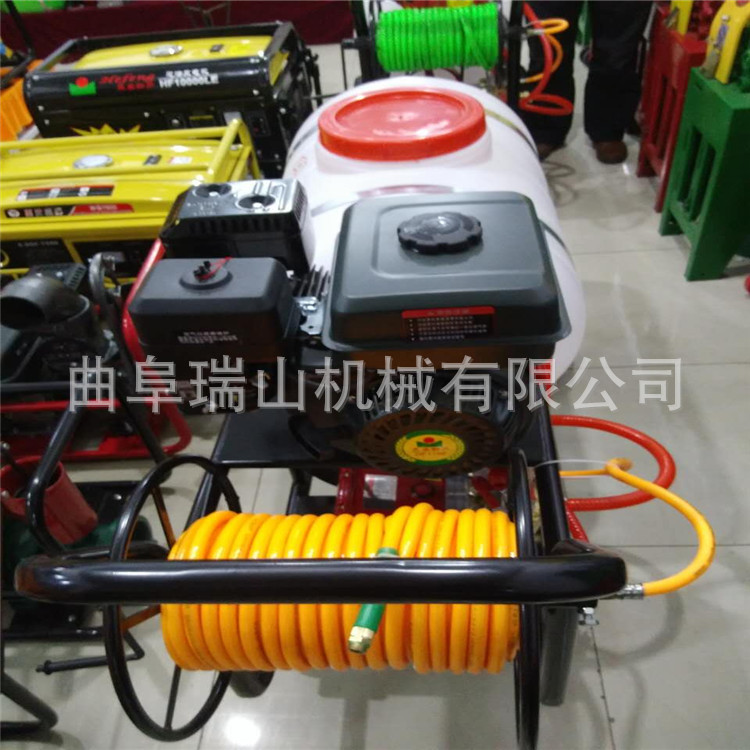 促销经济实用可拉管进地推车打药机 汽油大压力除虫打药机
