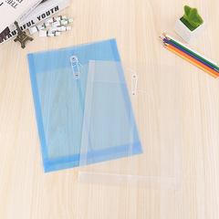 Transparent 3D archival bag A4 plastic data corded waterproof document bag, primary school plastic waterproof data bag