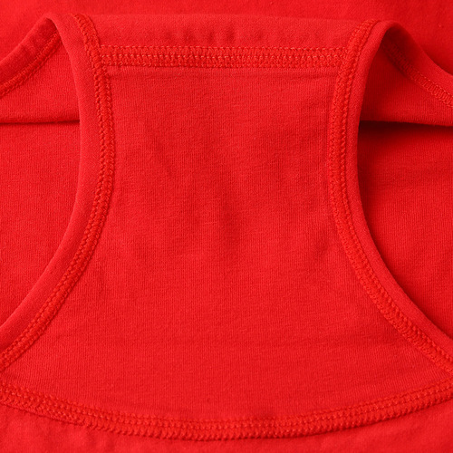 Year of the Zodiac red underwear, bronzing printed red high-waisted underwear, festive red koi print underwear wholesale