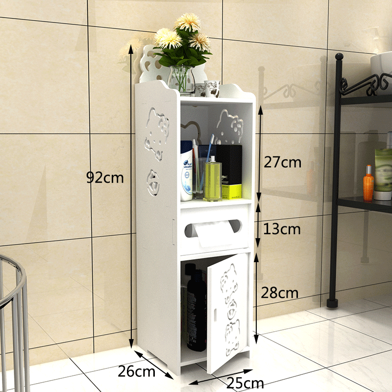 Baño creativo Rack de almacenamiento baño esquina piso Punch-libre multi-capa inodoro almacenamiento