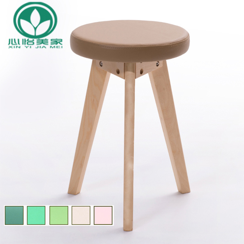 Solid wood home skin stool light casual sand bench creative design stool conference chair factory wholesale