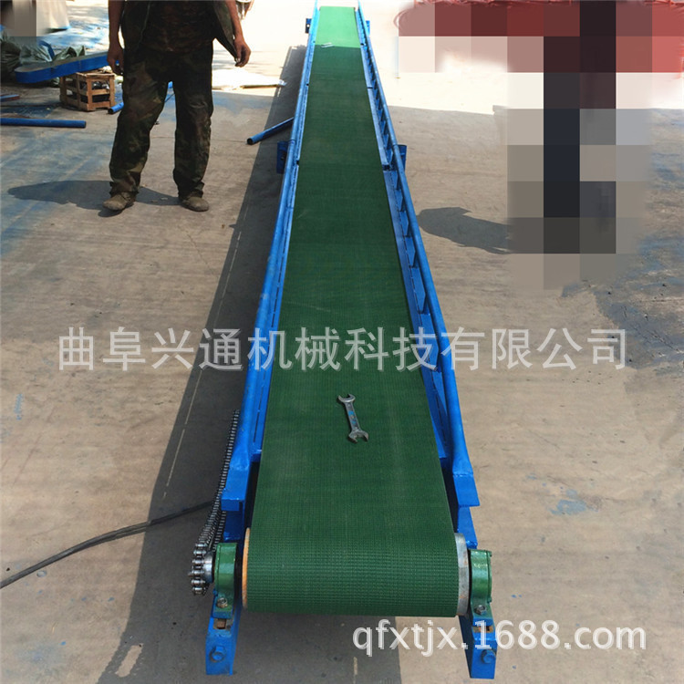移动式皮带输送机 沙土运料装车皮带机 桶装水水平输送皮带机