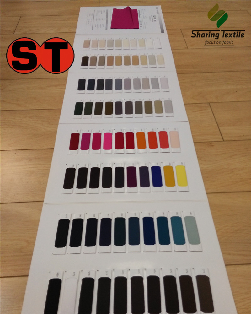 长期供应现货100多色涤纶四面弹/氨纶四面弹面料/四面弹春亚纺