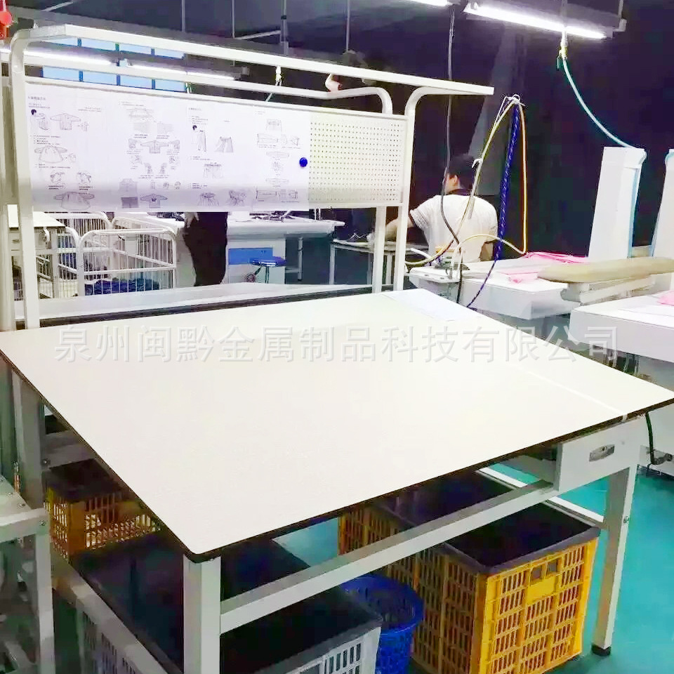 厂家直供生产车间流水线车间超净斜面工作台灯架带抽屉检验台定制