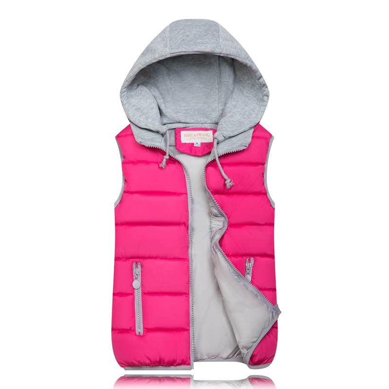 Autumn and winter 2020 new Korean version candy color down cotton vest large women's hooded cotton vest factory direct sales