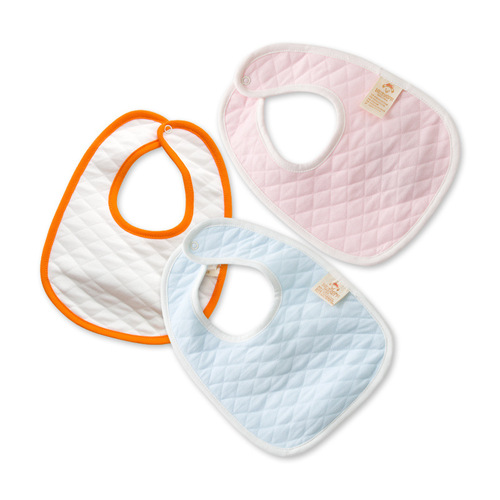 Newborn baby bib, thick double-layer padded cotton mouth wipe with snap fastener for newborn bib